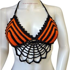 Handmade Halloween Crochet Top Halloween crochet top